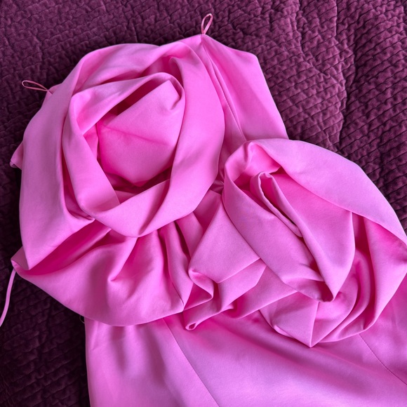 Pink Ruffle Detail Mini Dress - Picture 4 of 4